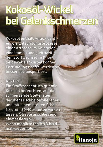 Kokosöl-Wickel bei Gelenkschmerzen