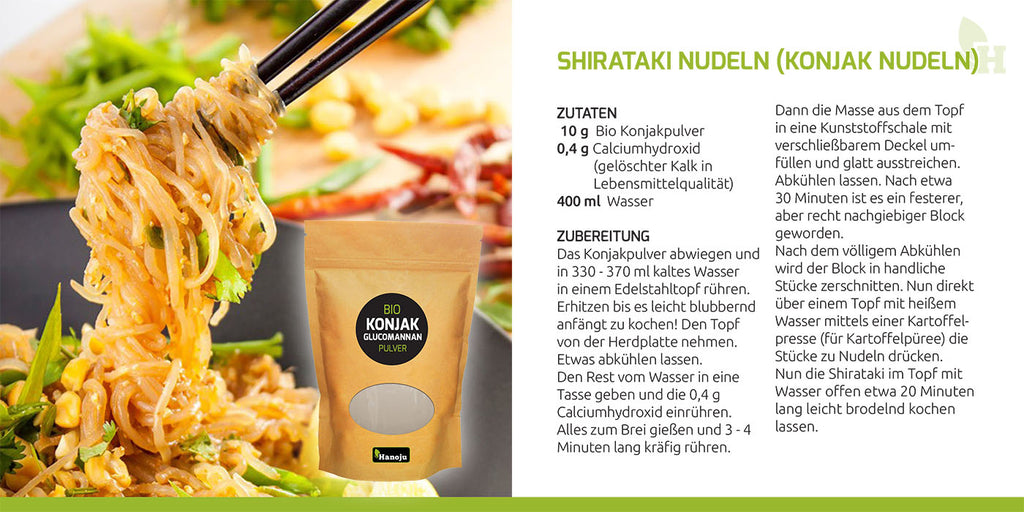 Shirataki Nudeln (Konjak Nudeln)