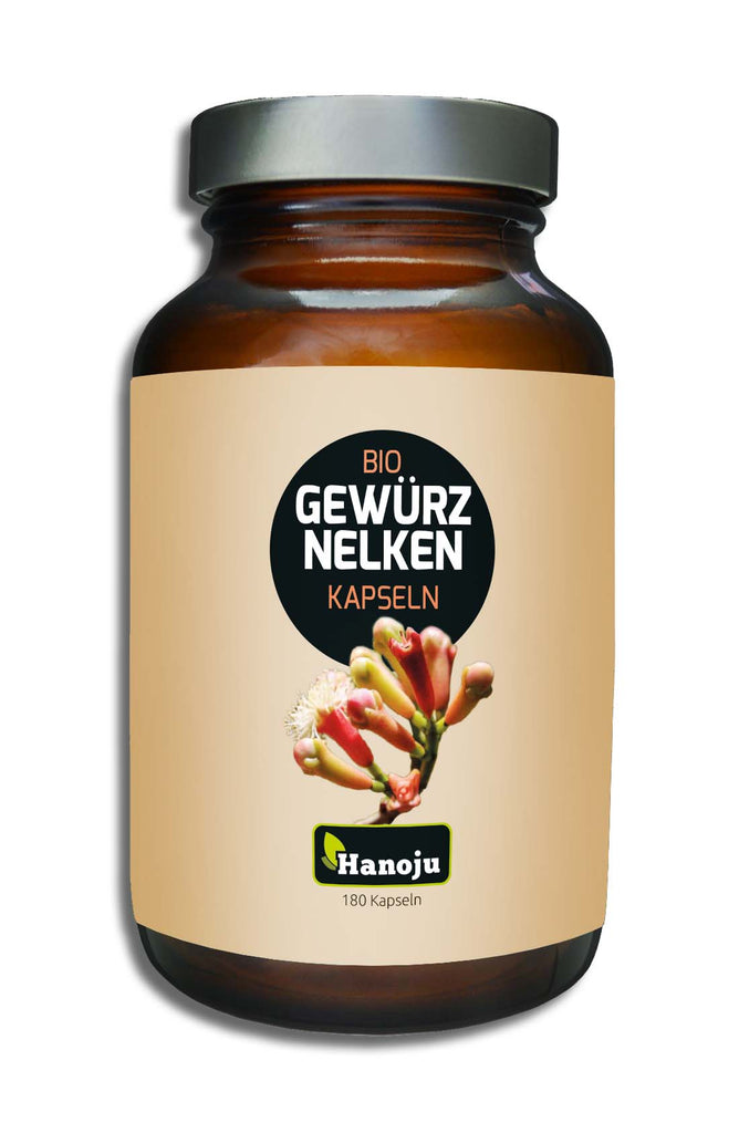 HANOJU Bio Gewürznelkenpulver 500 mg, 180 Kapseln