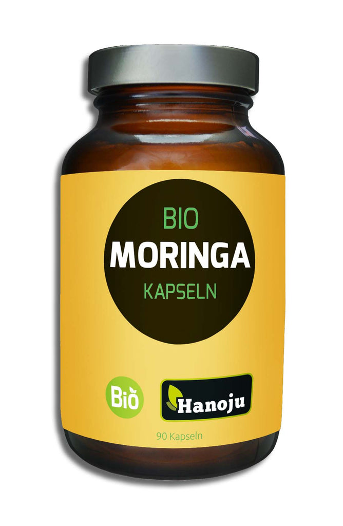 HANOJU Bio Moringa Ganzblattpulver 350 mg, 90 Kapseln