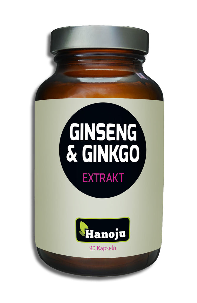 HANOJU Ginseng Extrakt + Ginkgo Extrakt, 90 Kapseln
