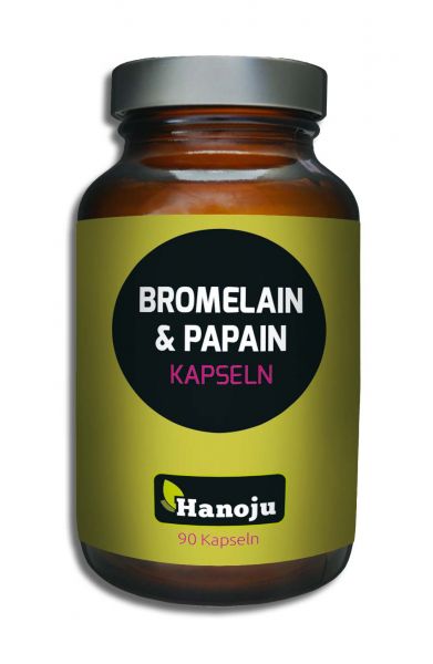 Bromelain + Papain 370 mg, 90 Kapseln