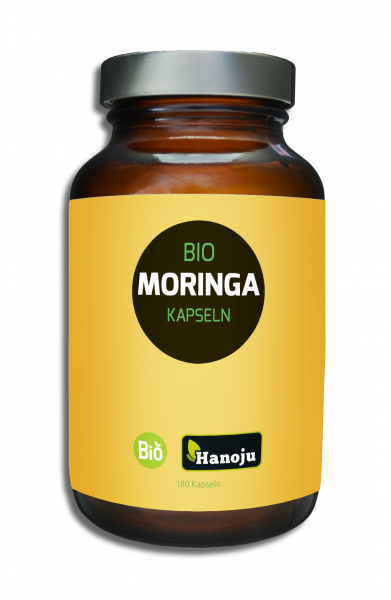 Hanoju Bio Moringa Ganzblattpulver 350 mg, 180 Kapseln