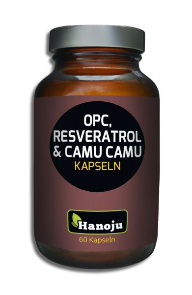 Hanoju OPC + Resveratrol + Bio Camu Camu 500 mg 60 Kapseln